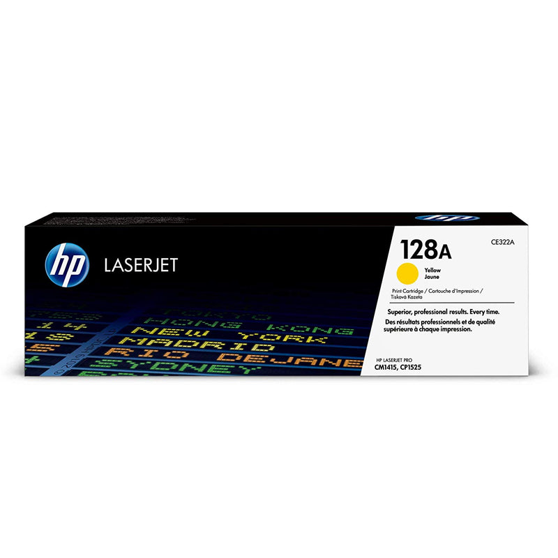 HP 128A Yellow Original LaserJet Toner Cartridge(CE322A)