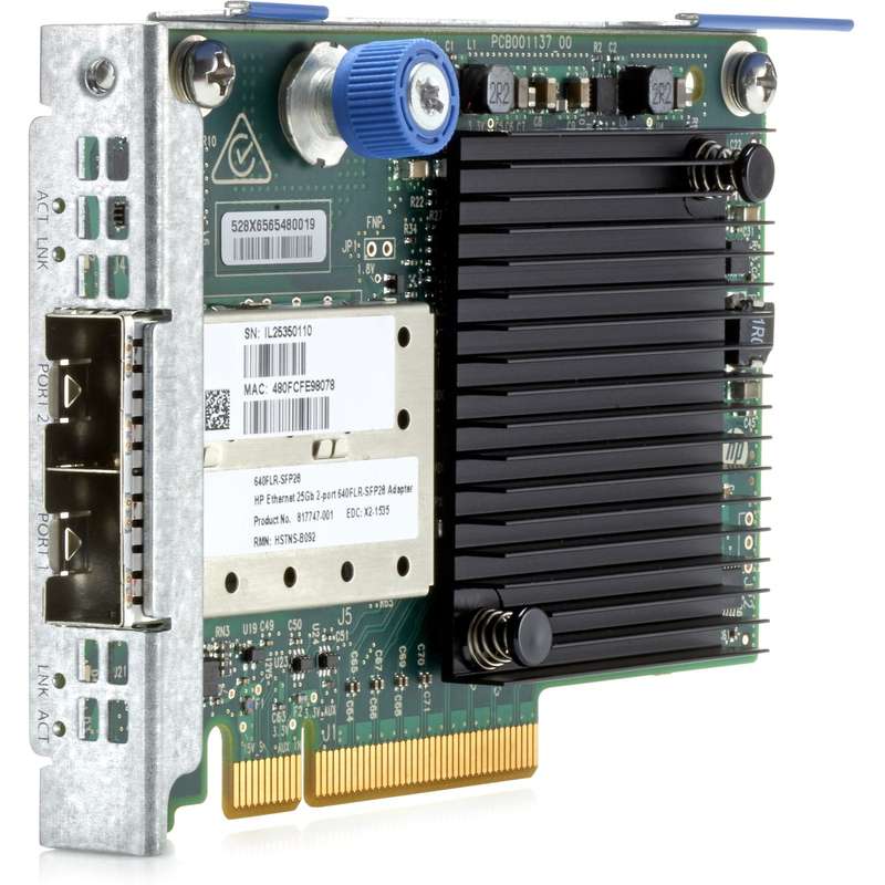 HPE Ethernet 10/25Gb 2-port FLR-SFP28 MCX4121A-ACFT Adapter (817749-B21)