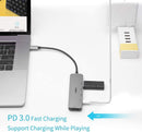 Rapoo Type C, 5 in 1 Adapter With 4K HDMI, 3 USB 3.0 Ports, Type C Charging - XD100C