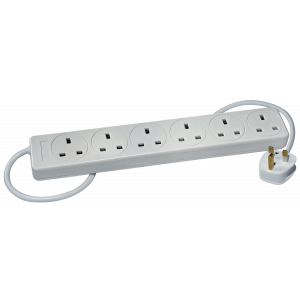 MultiGuard MGX-6U – Surge Protector , 3m extension lead, 6 UK Sockets