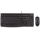 Logitech MK120 Keyboard and Mouse Combo – USB Wired, Full-Size Keyboard & Optical Mouse, Plug-and-Play for Windows & Linux