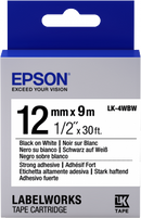 Epson Label Catridge Pastel LK-4WBW Black/White tape 12MM (9M) (C53S654016)