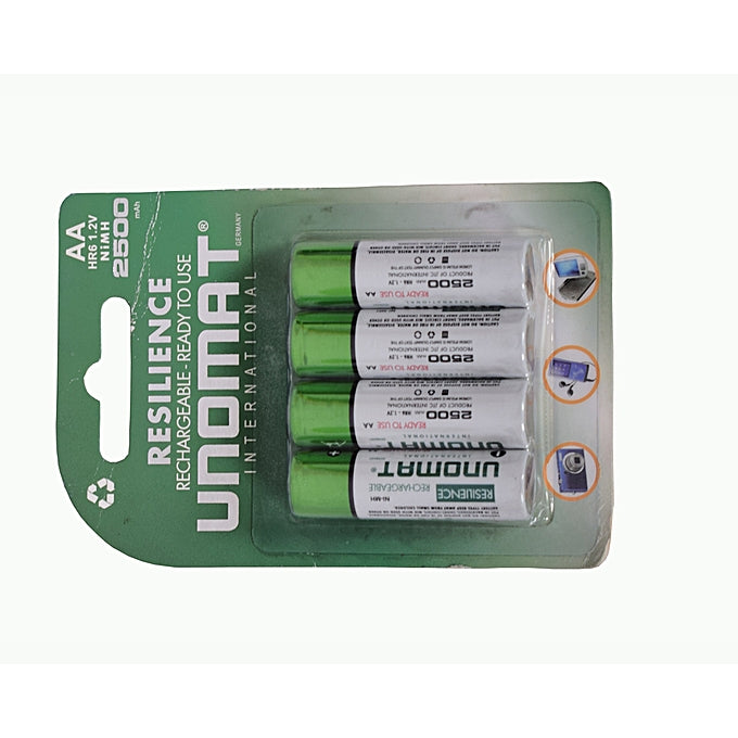 Unomat Resilience Rechargeable AA 2500mAh
