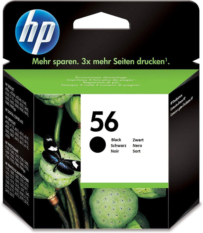 HP 56 Black Original Ink Cartridge, C6656AE