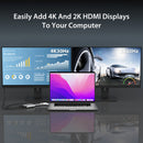 j5create USB-C to Dual HDMI Multi-Monitor Adapter with USB Type-A convertor | 4K + 2K | Compatible with Windows and Mac - JCA365
