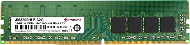 Transcend 32GB jetRam DDR4 3200MHz UDIMM Desktop RAM - JM3200HLE-32G