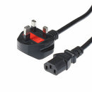 3 Pin UK Power Cord Cable With Fuse For PC, Printer, Computer Monitor 1.2M - A-07-PC-05