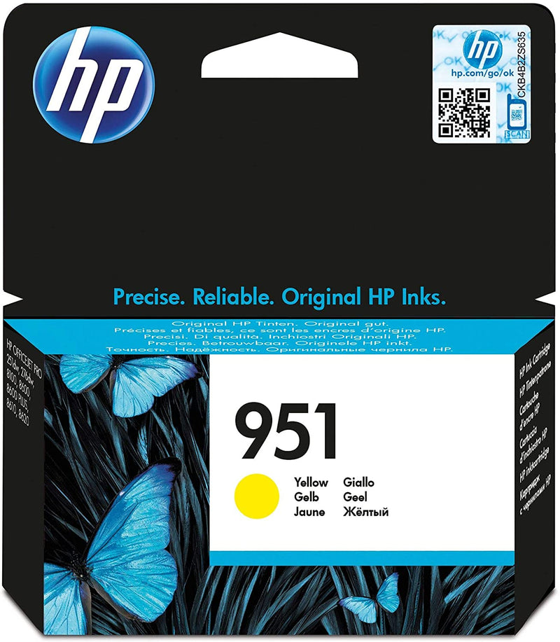 HP 951 Yellow Original Ink Cartridge, CN052AE