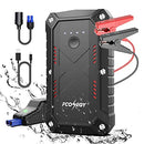 FCONEGY 2200A Peak 25000mAh Portable Power Bank 12V Car Jump Battery Starter - with USB QC3.0 Smart Safety Jumper Clamps (up to 8.0L car 7.0L Diesel Engines)