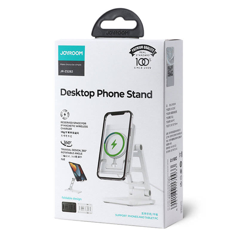 Joyroom Universal Foldable Desktop Phone & Tablet  Stand holder with Anti-Slip Silicone Pad and Adjustable angle - JR-ZS282
