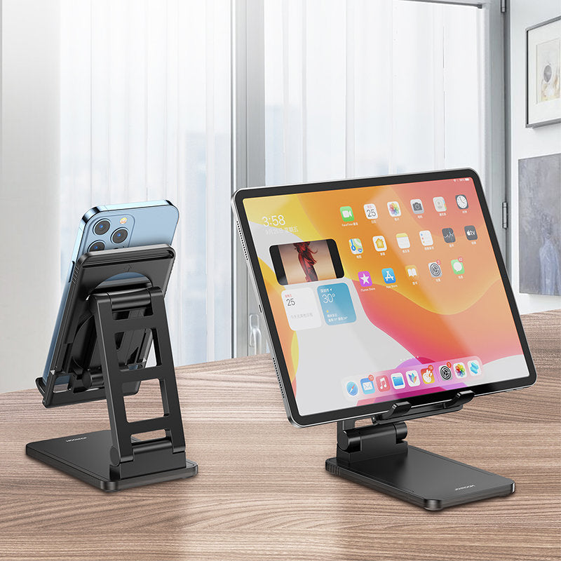 Joyroom Universal Foldable Desktop Phone & Tablet  Stand holder with Anti-Slip Silicone Pad and Adjustable angle - JR-ZS282
