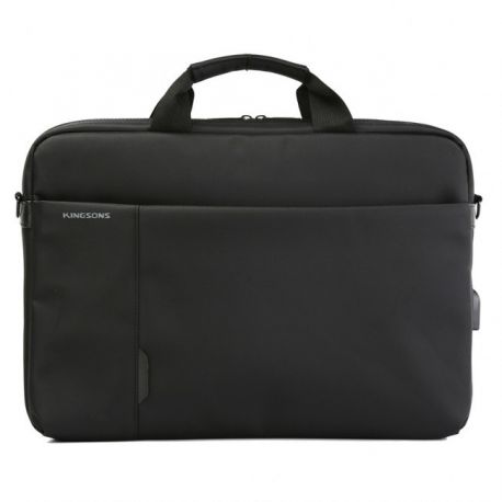 Kingsons 15.6" Smart Charged series Shoulder Bag (K9008W-BK)