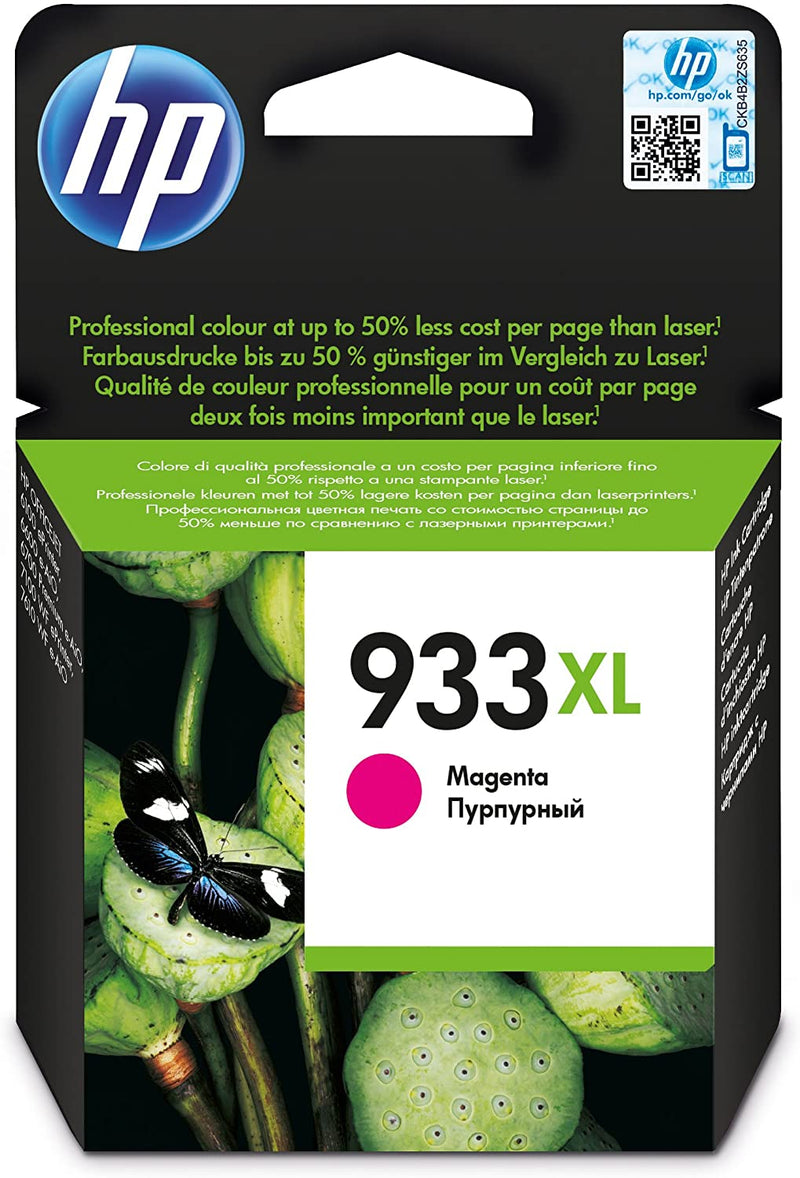HP 933XL High Yield Magenta Original Ink Cartridge, CN055AE