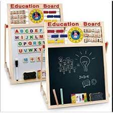 Kids Magnetic Learning Black & White Side Board With Abacus