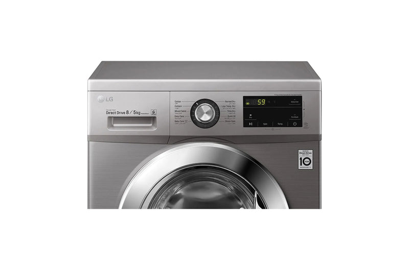 LG F4J3TMG5P 8/5Kgs Front Load Washer and Dryer - Inverter direct drive motor, 6motion DD