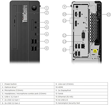 Lenovo M70s Desktop Computer (11EX002PUM) – Intel Core i5, 10th Gen(10400), 1TB HDD, 4GB RAM, 1 Year Warranty