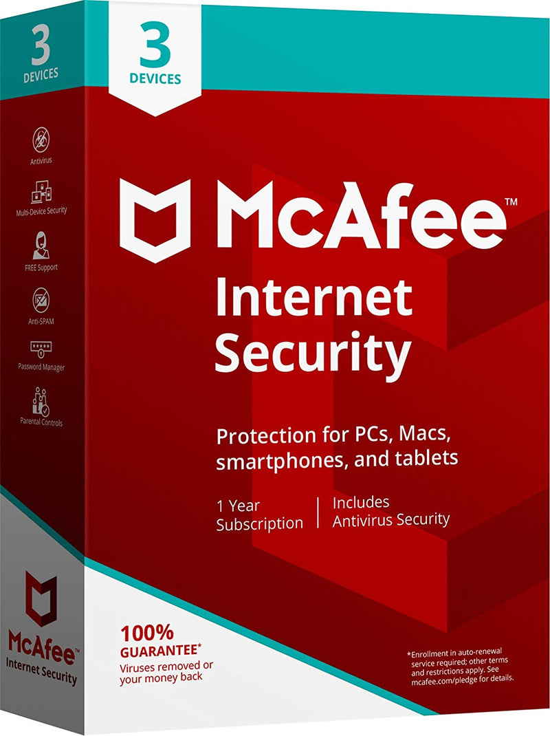 McAfee Internet Security 3 Users, 1 year - MIS 3