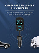 LDNIO Bluetooth 5.0 FM Car Transmitter and Modulator, 43W PD & QC3.0, 3 USB Port Car Bluetooth Adapter with LED Display - C705Q