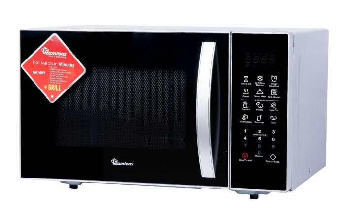 Ramtons RM/589 Digital Microwave + Grill - 23litres, 11 Power Level, 7 auto menus
