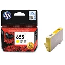 HP 655 Yellow Original Ink Advantage Cartridge, CZ112AE