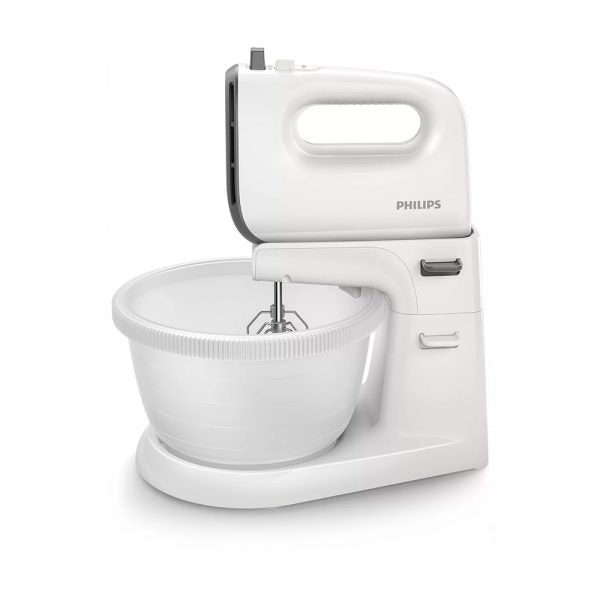 Philips HR3746 Viva Collection Mixer Stand– 450 W, 5 Speeds, Turbo Function, Automatic 3-L Bowl