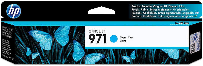 HP 971 Cyan Original Ink Cartridge, CN622AM