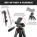 Jmary KP-2264 Professional Aluminium Camera Tripod Stand for All DSLR Cameras