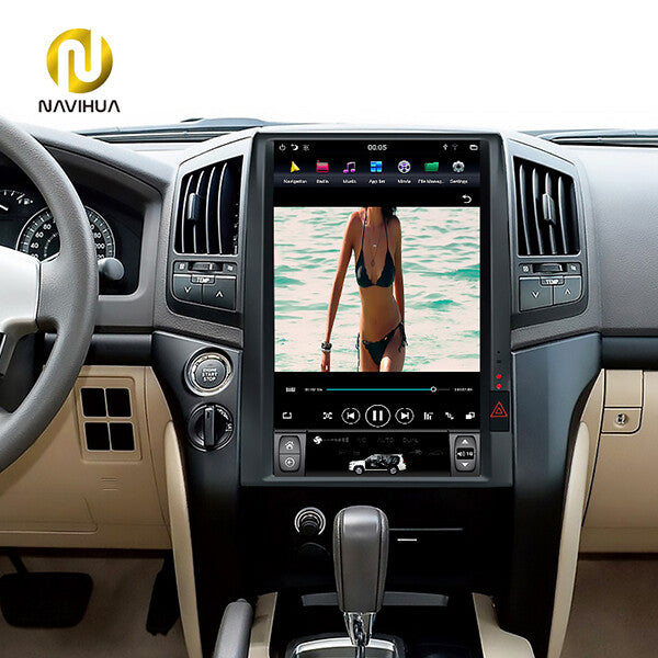 Navihua 16''Inch Android Stereo Tesla Radio Screen Dashboard 2008-2015 (VXR) for Toyota Land Cruiser