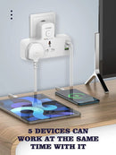 LDNIO Fast Charging Wall Socket - 2 Way Power Socket, 1 USB-C & 2 USB-A - PD & qc3.0 - SC2311