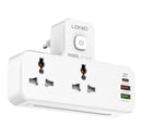 LDNIO Fast Charging Wall Socket - 2 Way Power Socket, 1 USB-C & 2 USB-A - PD & qc3.0 - SC2311