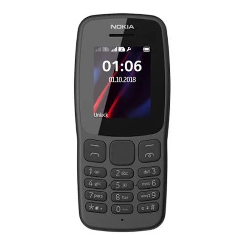 Nokia 106 Feature Phone - 800mAh Battery, 1.8-inch Display, Dual SIM