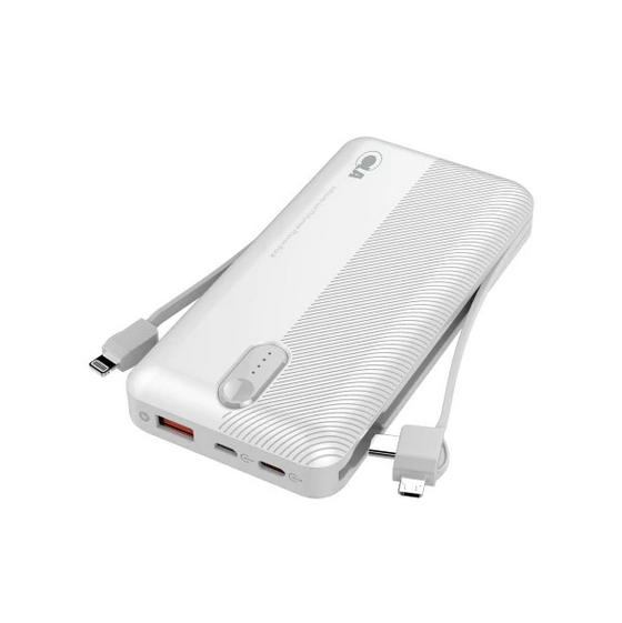 OLA 20000Mah Power Bank With Built-in Dual Cable and Turbo Charging - OLA-PB001