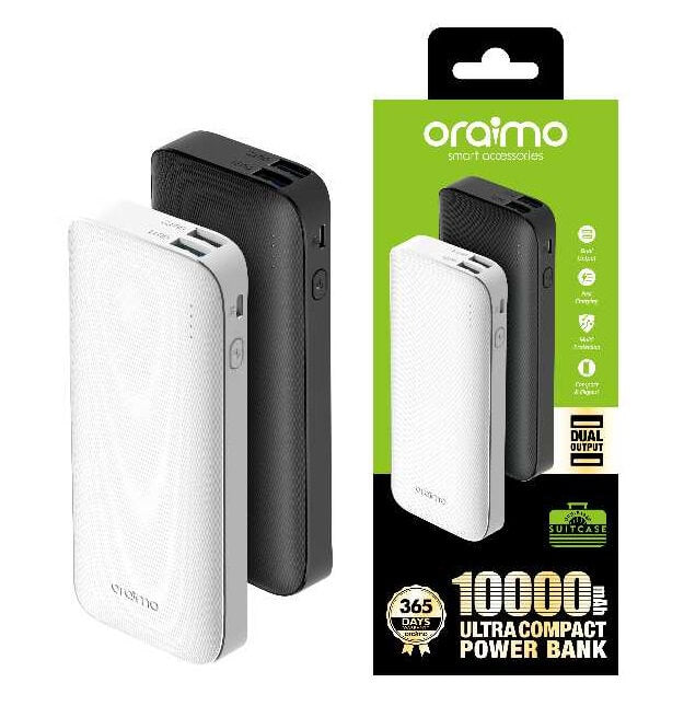 Oraimo Slice 10000mAh Ultra-Slim Fast Charging Power Bank
