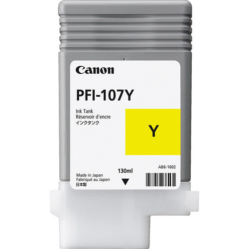 Canon PFI-107Y Yellow Ink Cartridge, 6708B001AA