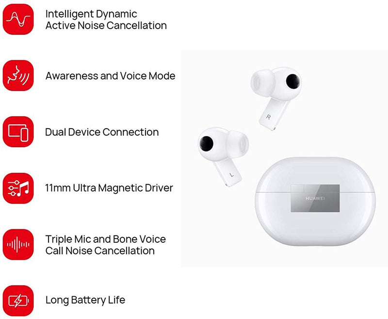 Huawei FreeBuds Pro Wireless Earbuds,With Noise Cancellation Turned-off