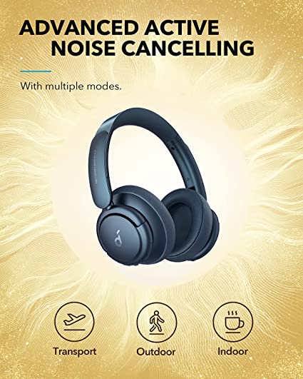 Anker Soundcore Life Q35 Headphones - Multi Mode Active Noise Cancelling Bluetooth Headphones Wireless Audio 40H Playtime Comfortable Fit Clear Calls