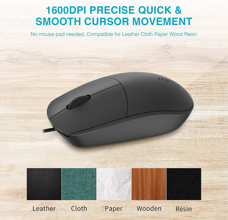 Rapoo N100 Corded USB Mouse