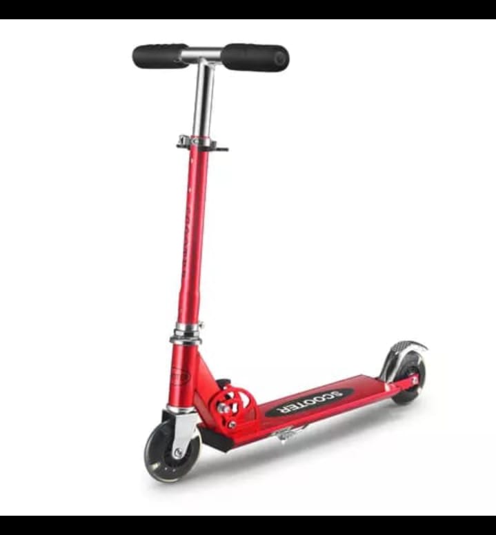 Scooter for Kids Toddlers - 2-wheel, Adjustable Height, Steering Lock, Chrome Wheels