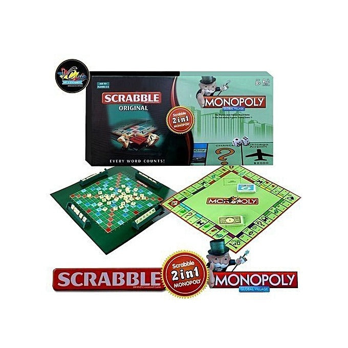 Scrabble And Monopoly Classic Family Game Large