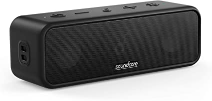 Anker Soundcore 3 A3117 IPX7 Waterproof Bluetooth Speaker – 16W Stereo Sound, 24-Hour Playtime