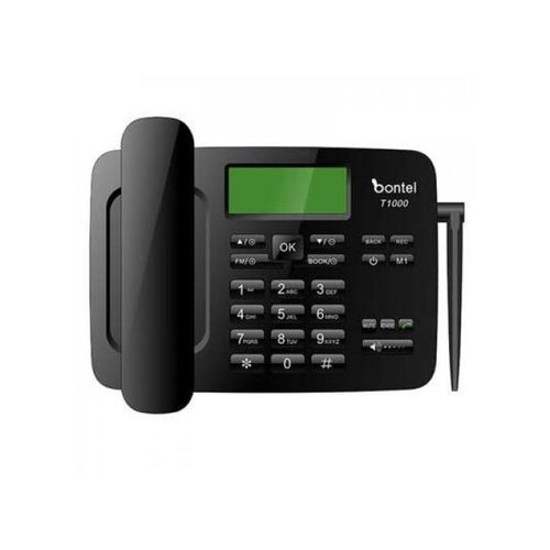 Bontel t1000 Wireless Landline Desktop Phone - 3000mAH Battery, LCD Display, Adjustable Volume, High Capacity Phonebook