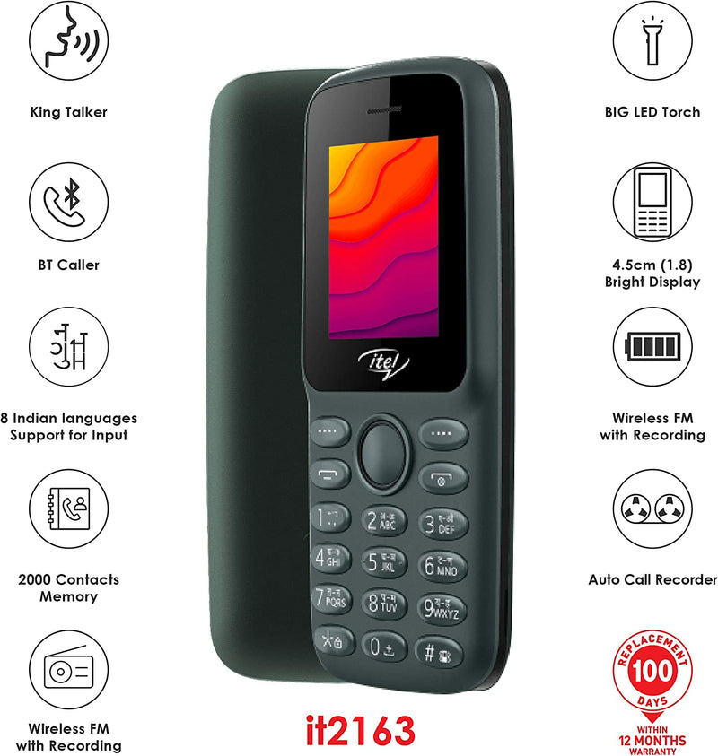 Itel it2163 Phone 4.5cm,1000mAh Mobile Phone