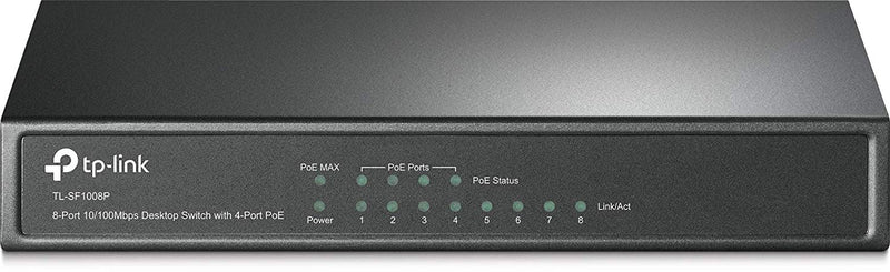 TP-Link TL-SF1008P 8-Port 10/100Mbps Desktop Switch with 4-Port PoE+