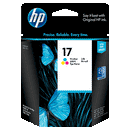 HP 17 Tri-color Original Ink Cartridge, C6625A