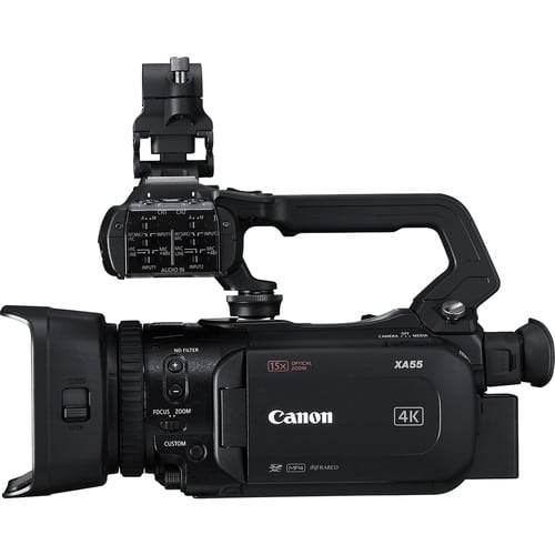 Canon XA55 UHD 4K30 Camcorder - Dual-Pixel Autofocus, 8.29 Megapixels, Up to UHD 4K30 Video Recording, Integrated 15x Optical Zoom Lens