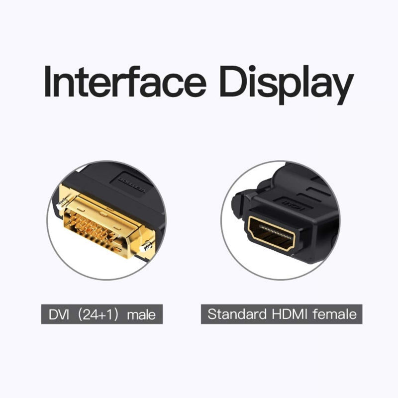 Vention DVI (24+1) Male To HDMI Female Adapter