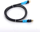 VENTION NYLON BRAIDED HDMI CABLE 1.5M BLACK METAL TYPE