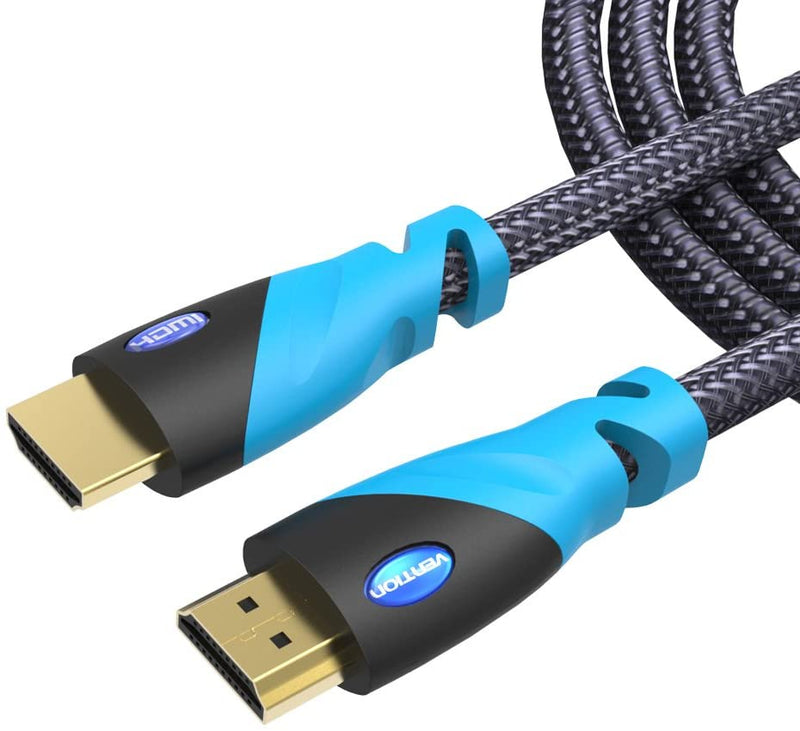 VENTION NYLON BRAIDED HDMI CABLE 5M BLACK METAL TYPE