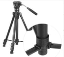 KINGJOY VT-1500 Heavy Duty Camera Tripod with Fluid Pan Drag Head, Travel Tripod Aluminum Compatible for DSLR SLR Nikon, Canon, Sony Camcorder DV, with Carry Bag