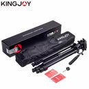 KINGJOY VT-1500 Heavy Duty Camera Tripod with Fluid Pan Drag Head, Travel Tripod Aluminum Compatible for DSLR SLR Nikon, Canon, Sony Camcorder DV, with Carry Bag